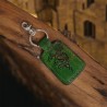 LLAVERO VERDE DE PIEL ARTESANAL