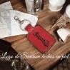 LLAVERO ROJO DE PIEL ARTESANAL